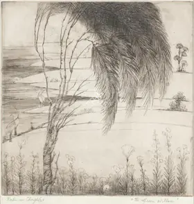 Chughtai, M.A.R. (Artist). The Green Willow, n.d. | Graphic Art