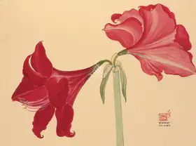 Dugar, Indra (Artist). A Pair of Lilies, 1984 | Painting