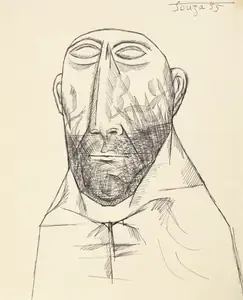 Souza, F.N. (Artist). Untitled (Study for Gentlemen of our Times), 1955 | Drawing