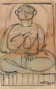 Roy, Jamini (Artist). Untitled (A Priest), n.d. | Painting