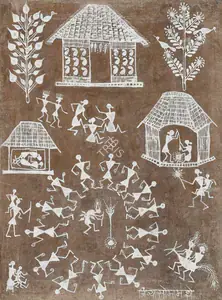 Mashe, Jivya Soma (Artist). Untitled (Warli), n.d. | Painting