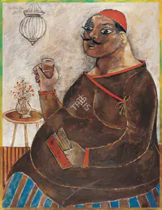Sen, Paritosh (Artist). The Obese Man, 2004 | Painting