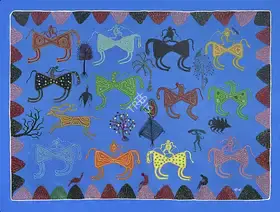 Bai, Bhuri (Artist). Untitled (Life in My Village), circa 2014 | Painting
