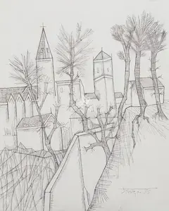 Souza, F.N. (Artist). Untitled, 1955 | Drawing