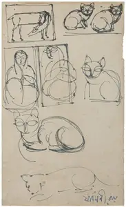 Roy, Jamini (Artist). Untitled (Studies), n.d. | Drawing