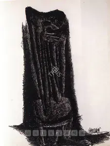 Sadequain (Artist). Untitled, 1961 | Drawing