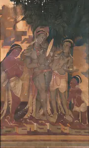 Anonymous (Artist). After Ajanta: Scene From Cave XVII, c.1926 | Painting
