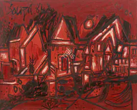 Souza, F.N. (Artist). Untitled (Hampstead Terraces), 1964 | Painting
