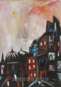 Ribeiro, Lance (Artist). Landscape With Dome, 1963 | Painting
