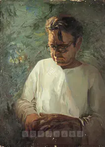 Langhammer, Walter (Artist). Portrait Of N.S. Bendre During His Teaching Classes, late 1940s | Painting