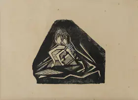 Tagore, Rabindranath (Artist). Untitled (Lovers), n.d. | Painting