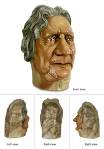Ghosh, Subba (Artist). Splintered Head, 2004 | Sculpture