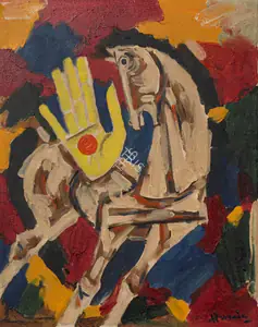 Husain, M.F. (Artist). Untitled (Horse), c.1980s | Painting