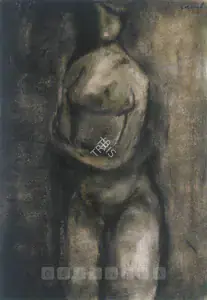 Vithal, B. (Artist). Untitled (Portrait Of Prabha), 1966 | Painting