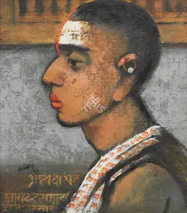 Achrekar, Sujata (Artist). Untitled (Sadhu), 2003 | Painting