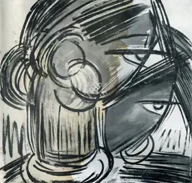 Sen, Sunil Madhav (Artist). Two Profiles, n.d. | Painting