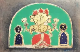 Naidu, Reddeppa (Artist). Ganesha, 1970 | Painting