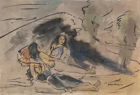 Baij, Ramkinkar (Artist). Rest Series, 1950 | Painting