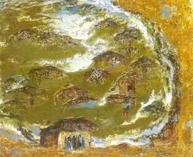 Hebbar, K.K. (Artist). Flood, c.1970s | Painting