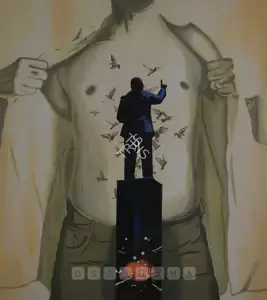Karne, Sachin (Artist). Misplaced Icons - Traffic Island, 2005 | Painting