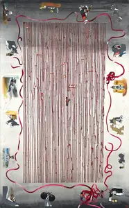 Upadhyay, Hema (Artist). Bleeding Hearts, 2005 | Painting