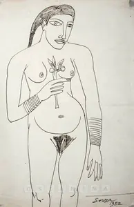 Souza, F.N. (Artist). Untitled, 1952 | Drawing