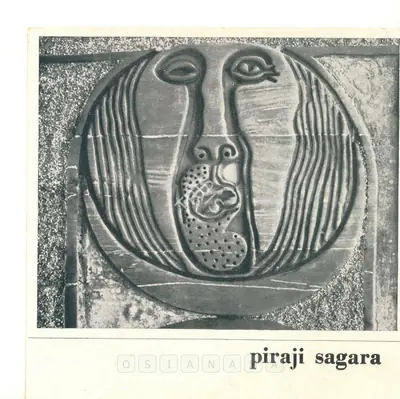 Sagara Piraji Artist Piraji Sagara 1973 Solo Exhibition Invitation 00859597