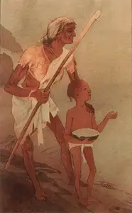 Venkatappa (Artist). The Beggar Woman and Her Son, n.d. | Painting