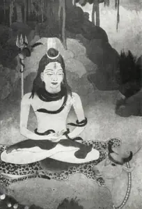 Dey, Sailen (Artist). Shiva in Meditation, n.d. | Painting