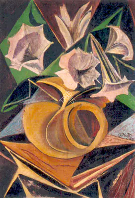 Keyt, George (Artist). Still Life with Attahana Flowers, 1945 | Painting