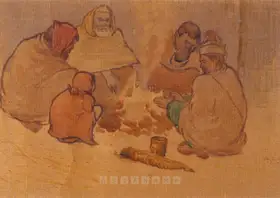 Abedin, Zainul (Artist). Untitled (Potato Eaters), 1950 | Painting