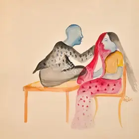 Khakhar, Bhupen (Artist). Couple, circa 1990s | Painting