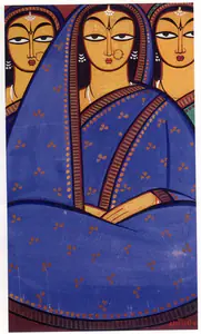 Roy, Jamini (Artist). Three Ladies, n.d. | Painting