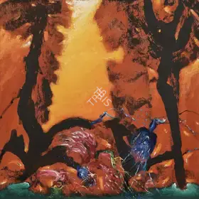 Parekh, Manu (Artist). Sun Behind Tress, 2001 | Painting