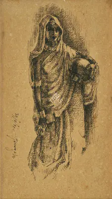Pyne, Ganesh (Artist). Untitled, 1958 | Painting