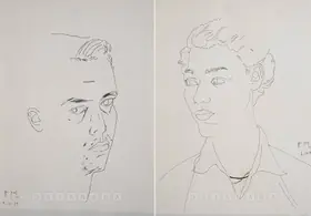 Dodiya, Atul (Artist). Atul (Self-Portrait), 1988 | Drawing