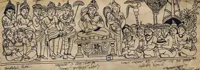Bose, Nandalal (Artist). Padmapani And His Disciples (Illustration of Ajanta Painting), 1947 | Drawing