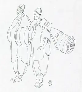 Chavda, Shiavax (Artist). Sketches of Kashmir Life, 1940 | Sketch