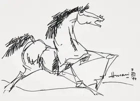 Husain, M.F. (Artist). Horse, 1994 | Drawing