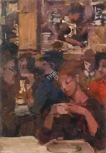 Krishna, Mary (Artist). A Cup Of Tea, n.d. | Painting