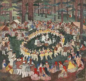 Hebbar, K.K. (Artist). Festival Dance, Kulu Valley, 1945 | Painting