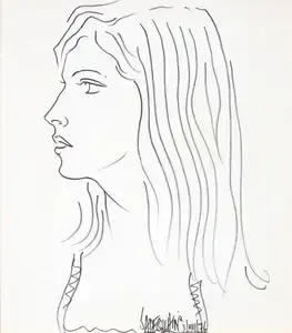 Sadequain (Artist). Lady, n.d. | Drawing