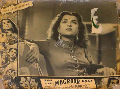 Mathur, R.D. (Cinematographer), Magroor, 1950 | Lobby Card