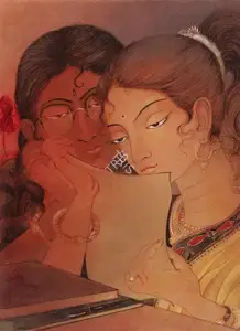 Chatterjee, Sanat (Artist). Sharing Secrets, n.d. | Painting