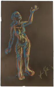 Ahmed, Anna Molka (Artist). Untitled (Woman with raised hand), 1978 | Painting