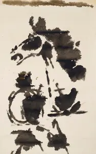 Husain, M.F. (Artist). Untitled (Horse), 1973-1975 | Painting