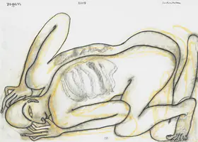 Chowdhury, Jogen (Artist). Man Kneeling 1, 2007 | Drawing
