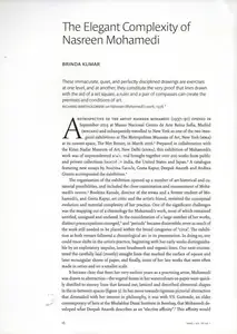 Kumar, Brinda (Essayist). The Elegant Complexity of Nasreen Mohamedi. In <i>Marg - In Focus- Abstraction.</i> 68(1), pp. 16-25. Mumbai: Radhika Sabavala, September - December 2016 | Essay | FineArts | 00669088