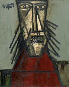 Souza, F.N. (Artist). Head, 1956 | Painting