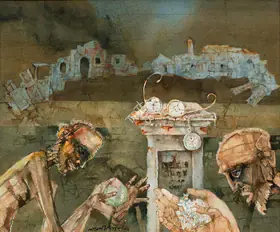 Ray, Shyamal Dutta (Artist). Untitled (Offering), 1998 | Painting